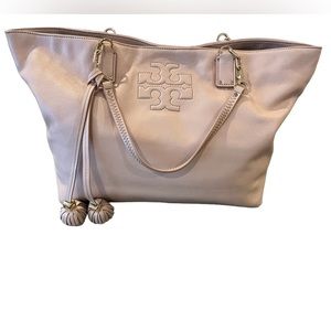 Tory Burch Nude Leather Handbag